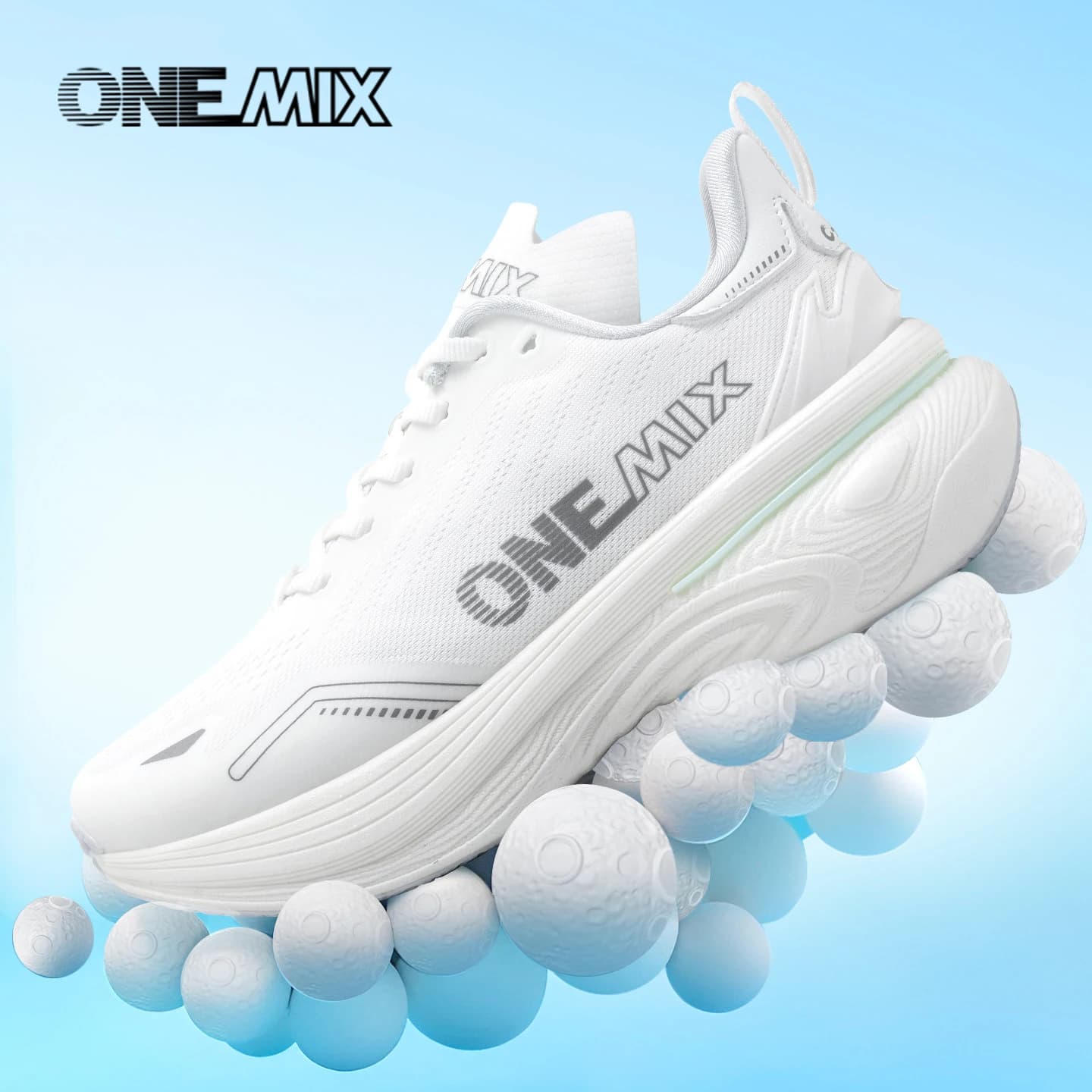 Women's Onemix Running Shoes, Light Sports Shoes, Shocked Shoe For Jumping On Rope, Running Shoes With Stable Support for Spring and Autumn, Men's