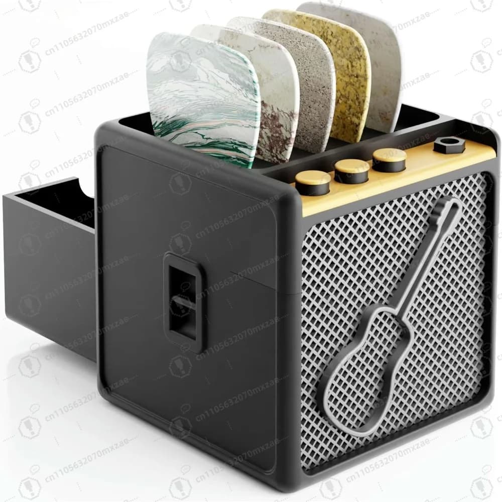 Espositore per plettri per chitarra: organizer elegante per appassionati di musica e musicisti (nero)
