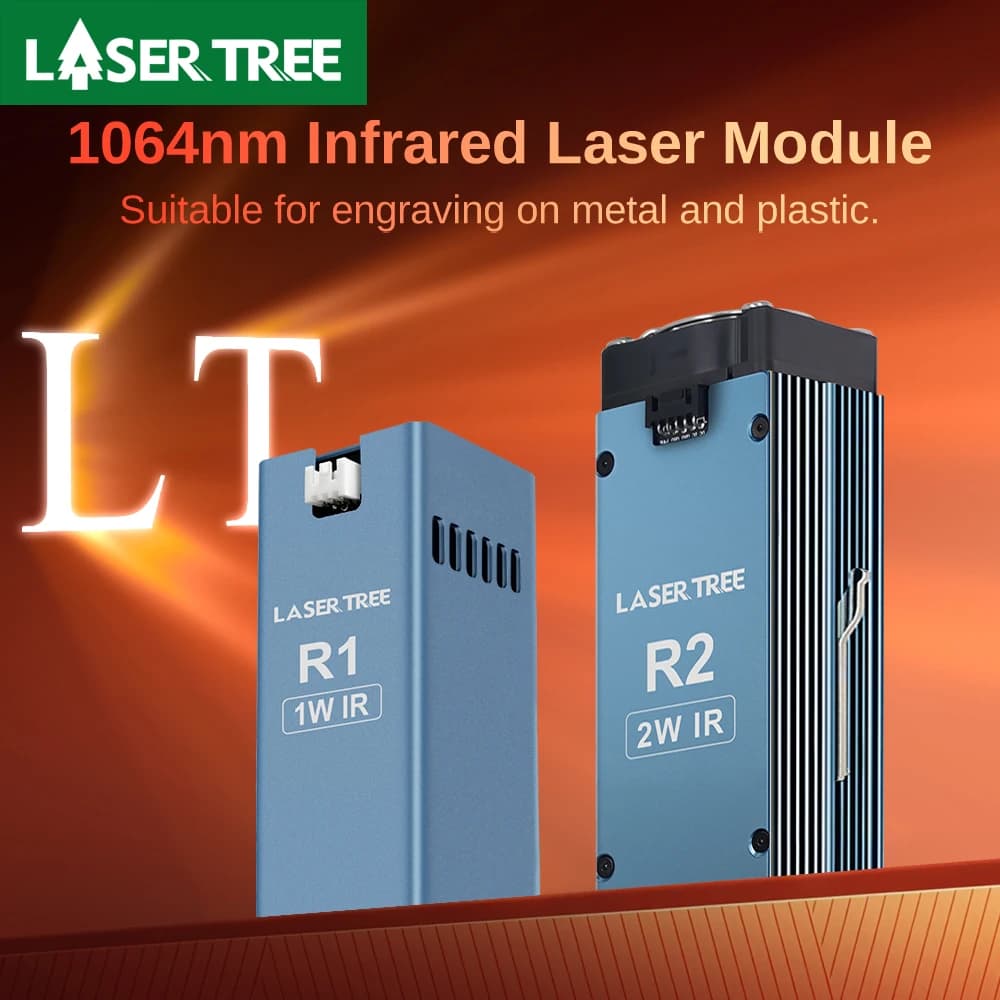 LASER TREE R2 2W 1064nm Infrared Laser Module For Engraving Plastic Metal