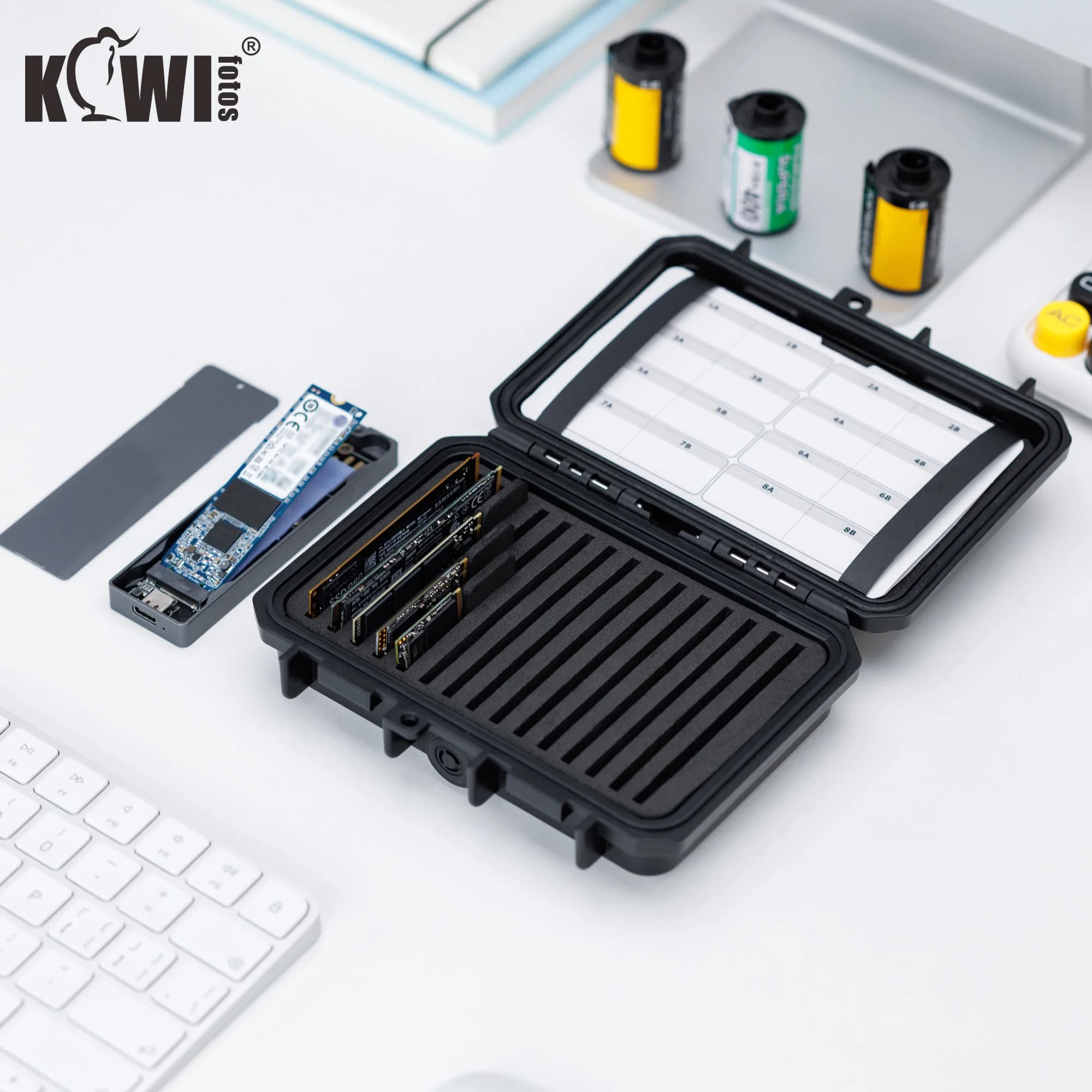 M.2 indoor SSD housing from 15 slots IP67 waterproof M.2 hard disk storage box for solid state drives M.2 2280/ 2260/ 2242/ 2230