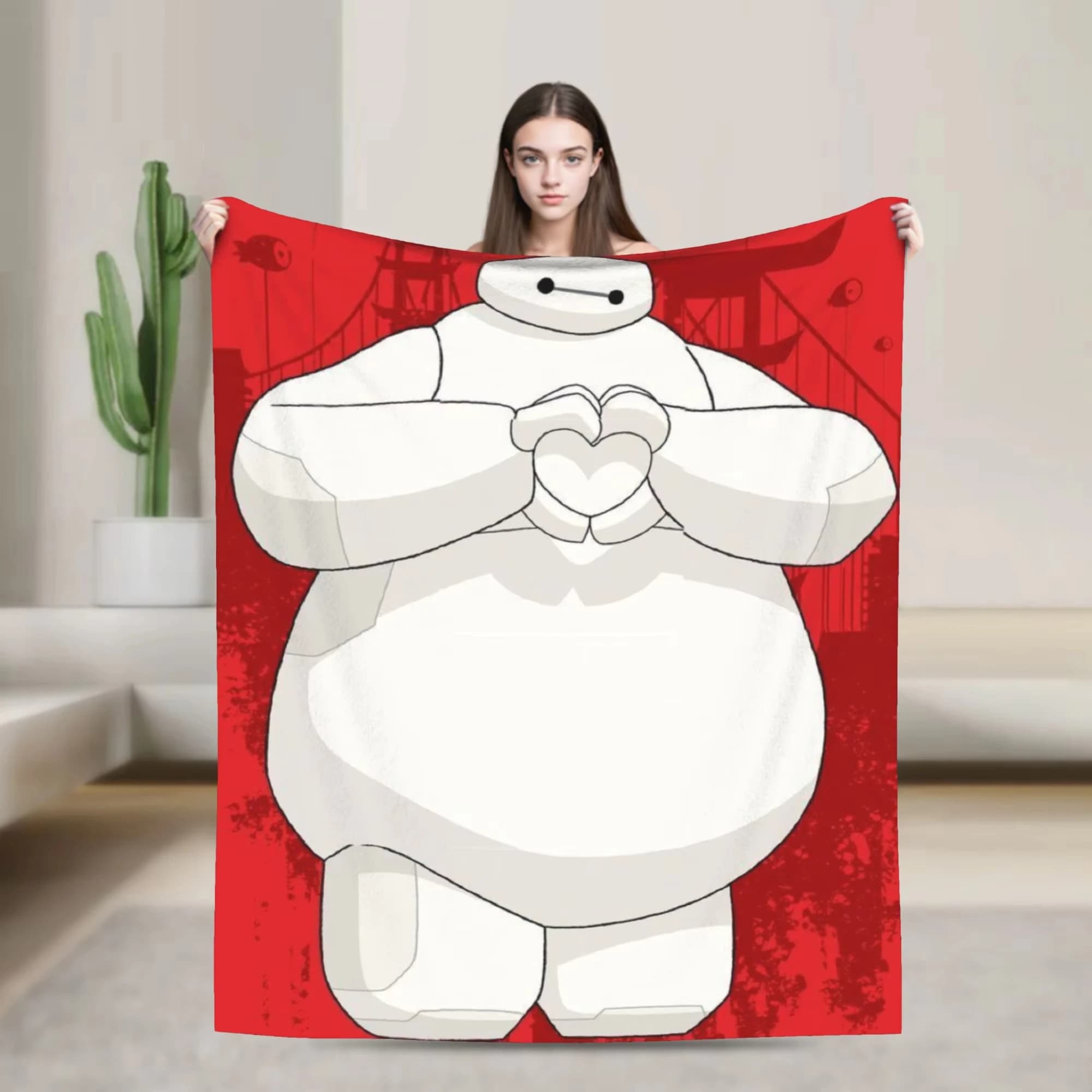 Coperta in flanella Big Hero Baymax - Morbida e calda coperta invernale per divano letto