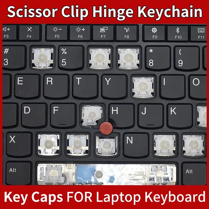 Chiavi Scissor Clip Cerniera Per IBM Thinkpad Yoga X1 Carbonio T440 T460S T470 X280 X390 E490 E15 E14 Tappo Rosso Keycap Tastiera Portachiavi