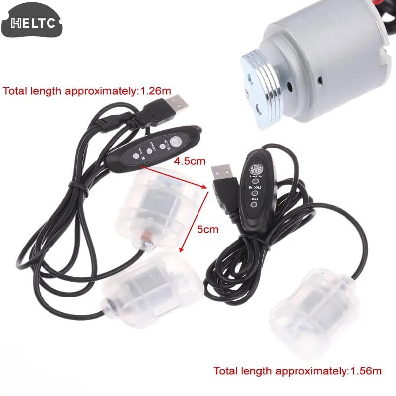 1PC Plastic Low Noise & Durable DC 5V 3-Speed USB Massage Motor, Dual/ Single Head Vibrating Massager For Pillow/ Cushion/ Waist