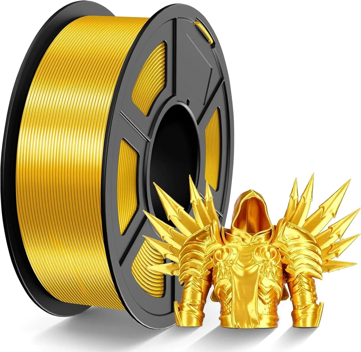 1,75mm Golden Silk Filament for 3D Printer, Dimensional Accuracy +/- 0.02mm, Compatible with the Most FDM 3D Printers, 250g Bobbin