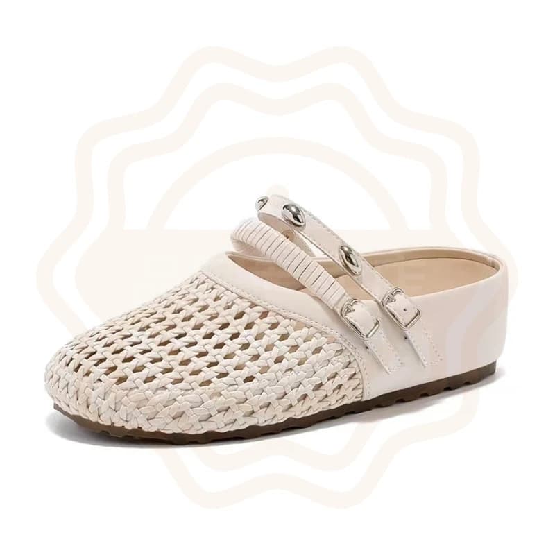 Summer New Women's Shoes Exquisite Air Mesh Mueller Slippers for Woman Fashion Vacation Shoes Designer Shoes Zapatos De Mujer