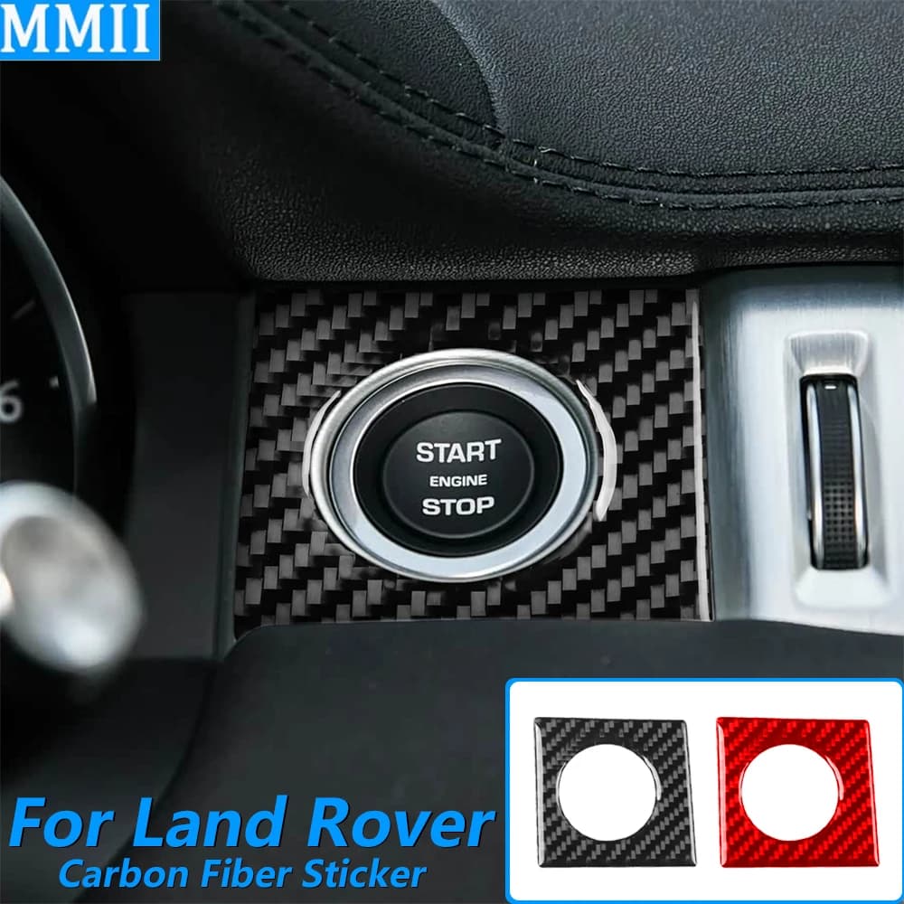 Per Land Rover Range Rover Evoque 2012-2015, Copertura Decorativa in Fibra di Carbonio per Pulsante Start/Stop, Accessori Auto, Adesivo
