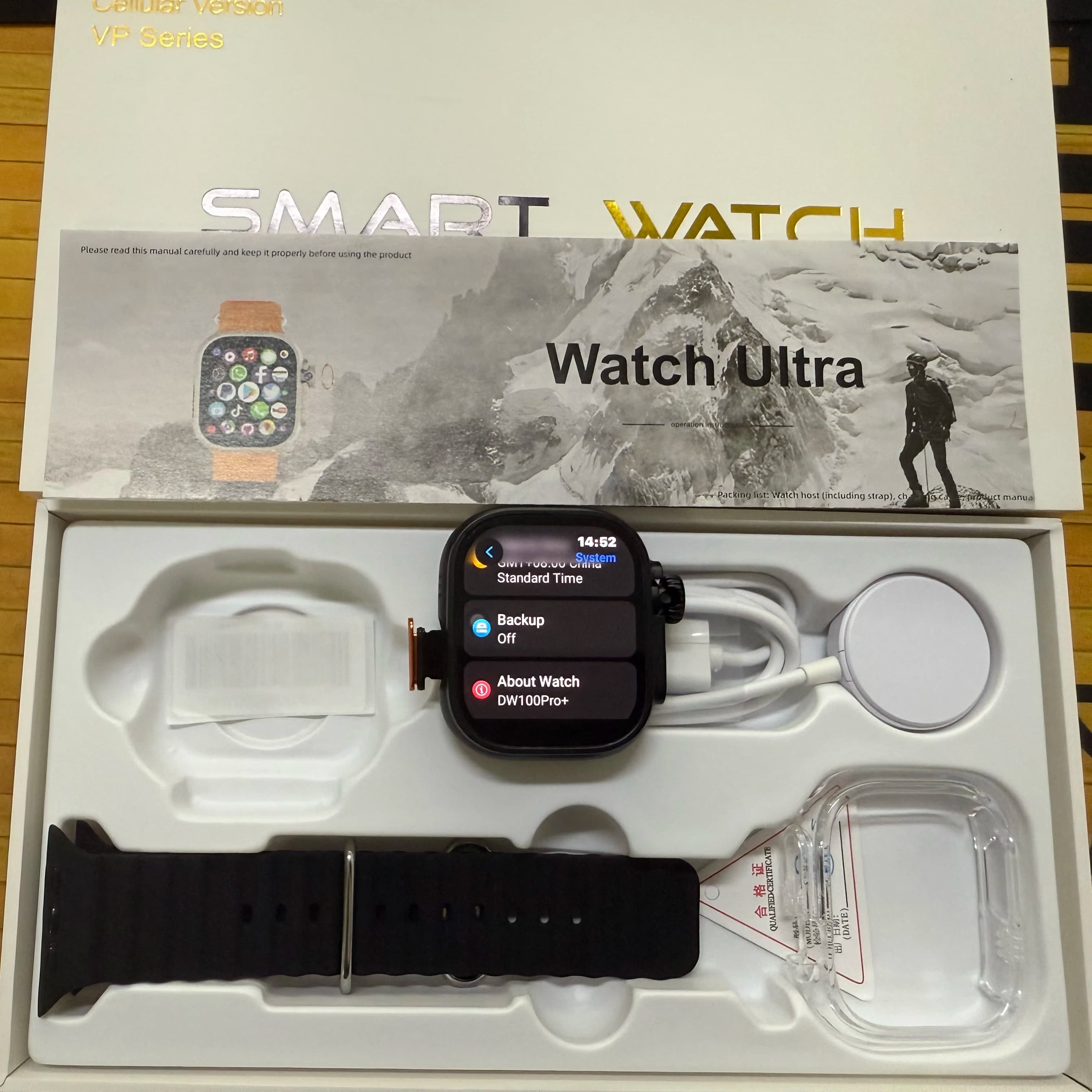 DW100 Pro + Smartwatch fingerprint unlocking Touch ID 2.29 inch Amoled Smart Watch Rotary Camera GPS location WIFI Connect your SIM card