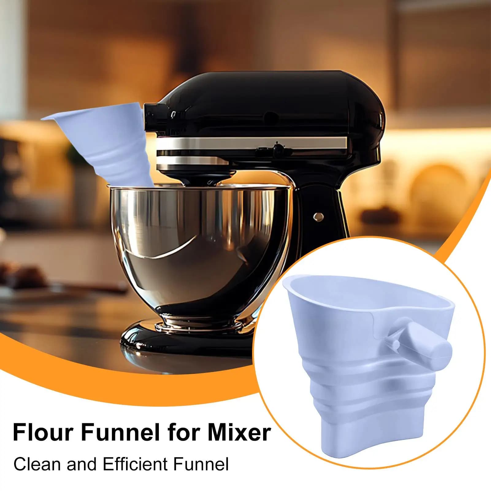 Silicone Anti Sprinkler Silicone Kitchen Gadget Sprinkler Funnel Oven Accessory for Commercial Home Use