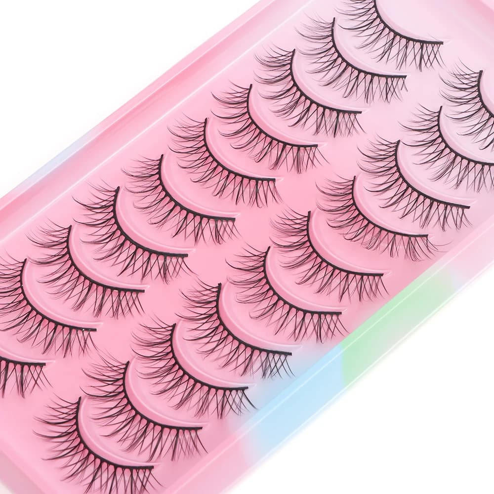 Finte 3D Eyelash in Silk Fiber for Women, Shifts and Voluminous, Natural Effect, Hand-made