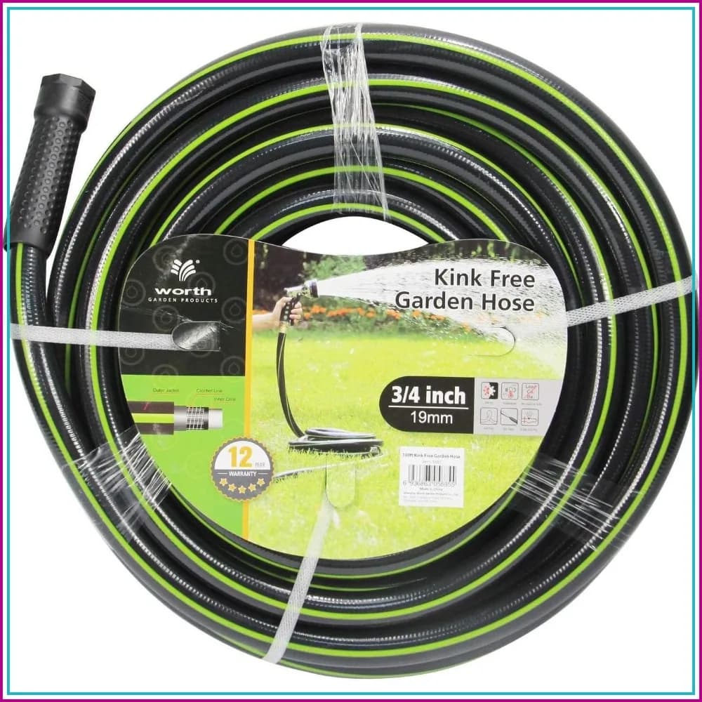 3/4" x 100 ft Heavy Duty Lightweight Garden Hose, No Kink, Leakproof, 200 PSI