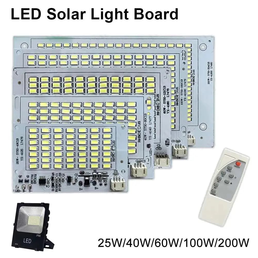 1 pz Pannello LED Solare 25/40/60/100/250W Luce Bianca SMD5730 ad Alta Luminosità con Telecomando