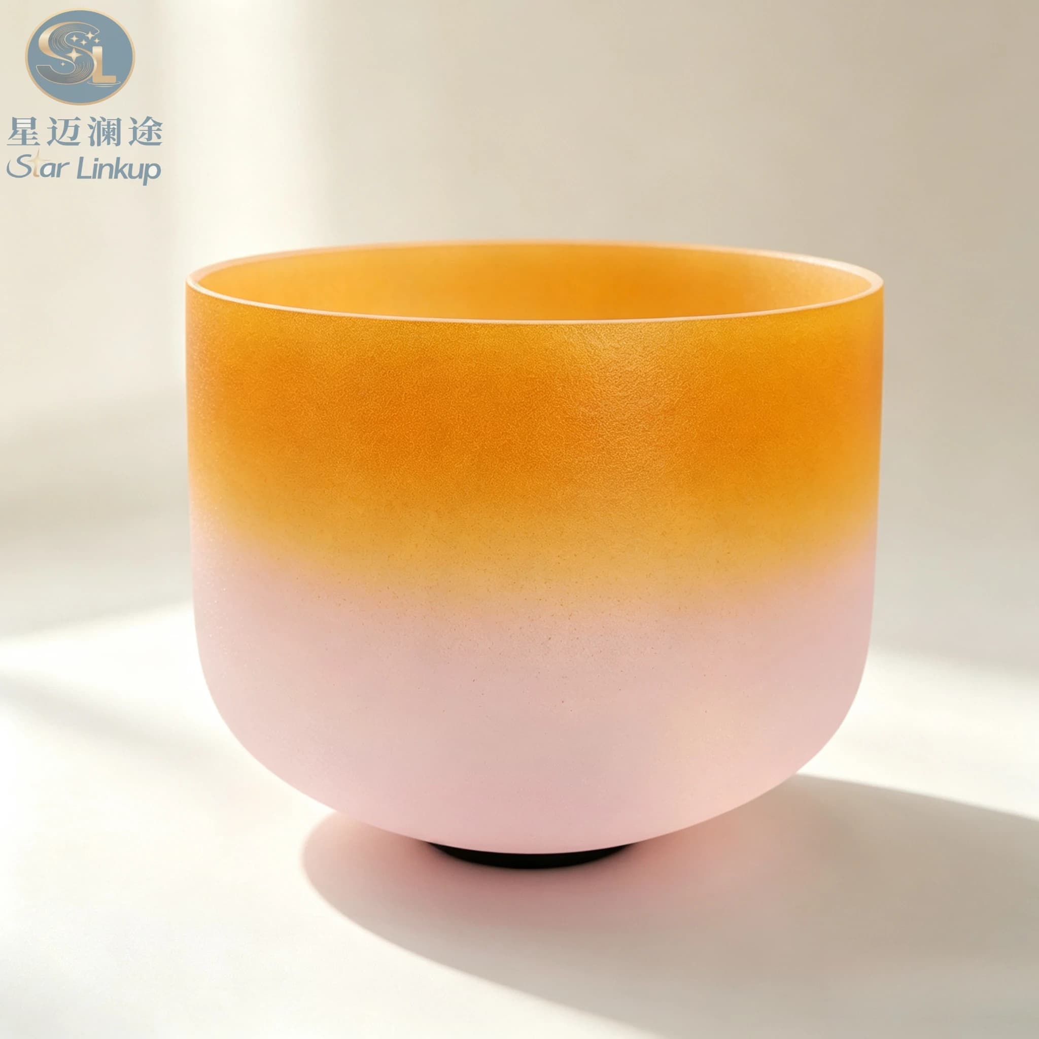 Star Linkup 9" A/B/C/D/E/F/G Notes 432Hz/440Hz Rainbow Frosted Quartz Crystal Singing Bowl Sound Healing Instrument for Yoga Sound Bath Meditation, Chakra Balancing, Stress Relief & Energy Cleansing
