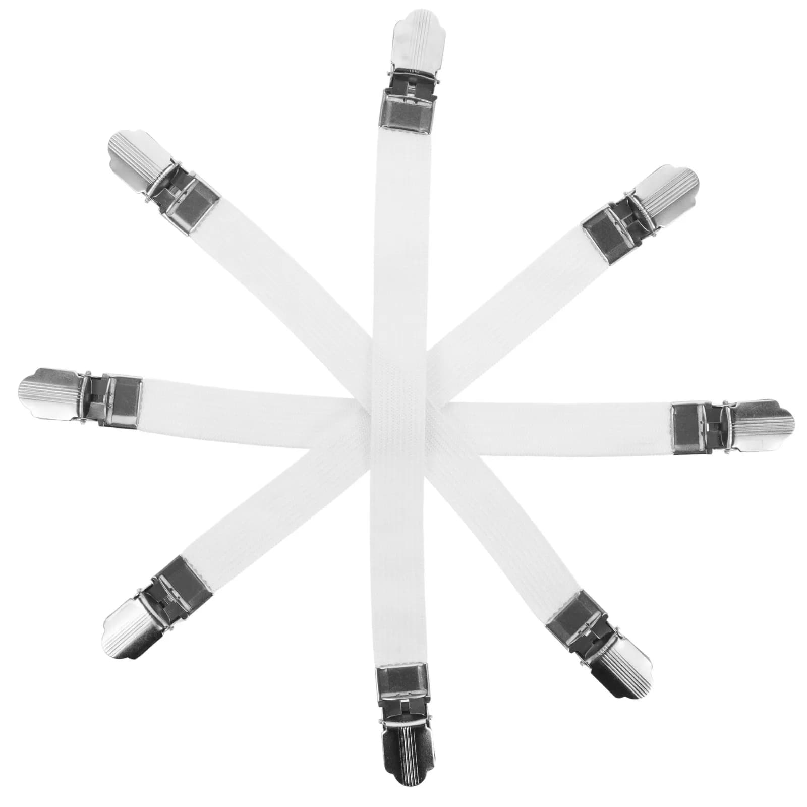 Clip per copertura asse da stiro da 16 pezzi con cinghie elastiche, fermagli resistenti per una superficie stirabile senza pieghe a casa