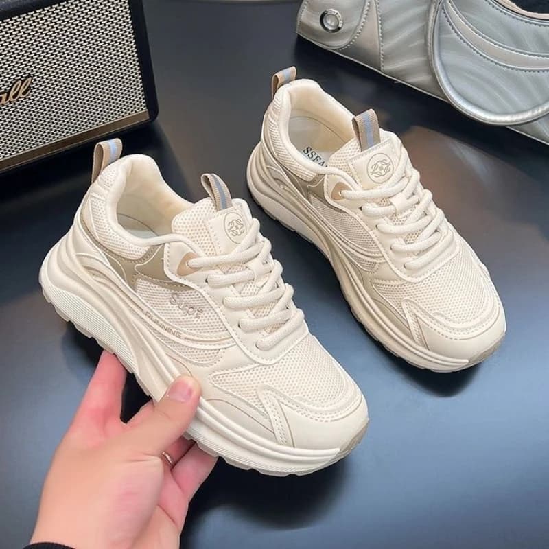 Scarpe da ginnastica da corsa antiscivolo Scarpe sportive da donna casual da esterno Scarpe da passeggio fitness alla moda Scarpe da ginnastica comode in rete traspirante