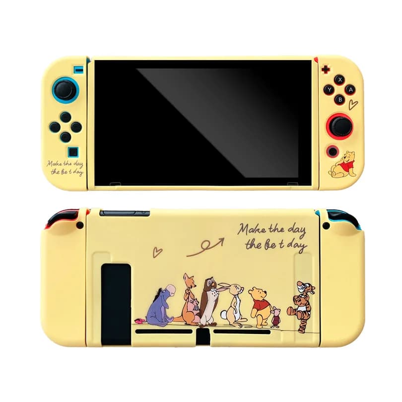 Little Bear Family Soft TPU Case Shell Protective For Switch Split Housing Box For Nintendo Switch Accessories NS Console