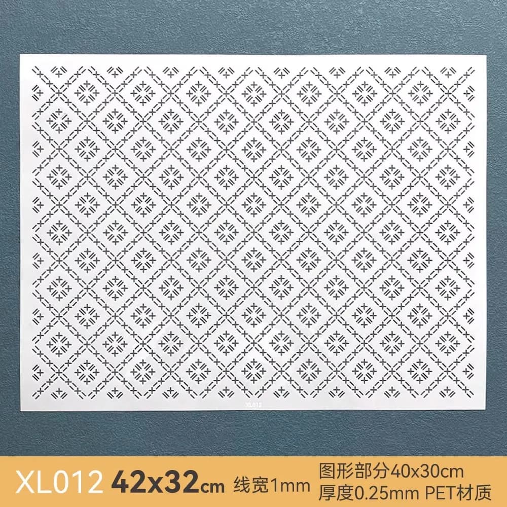 Strumenti per kit di stencil Sashiko da 1 pezzo, modelli di cucito in plastica flessibile riutilizzabili per il design del modello di ricamo