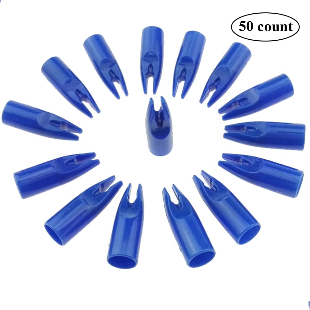50/100pcs Arrow Nocks For OD 8mm Arrow Shaft DIY Plastic Tails Replacement Bow Archery Targeting Hunting Shooting Accessories