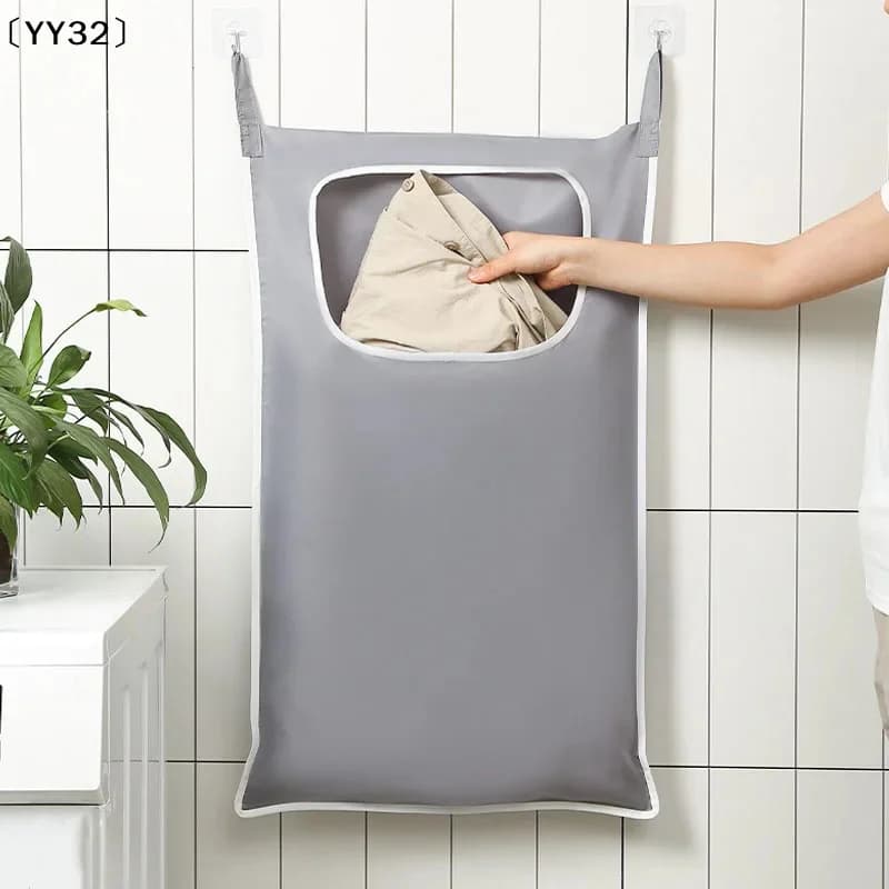 Door Hanging Laundry Basket Wall Mounted Dirty Clothes Storage Box Household Sundries Storage Bag Storage Bag〔YY32〕