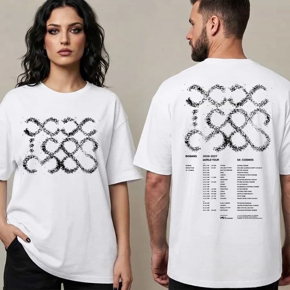 BIGBANG 20th XX : COSMOS Tour 2026 Merch Kpop Tshirt 100%Cotton Unisex Men‘s Women's T-Shirt Y2k Popular Casual O-Neck Fan Tee