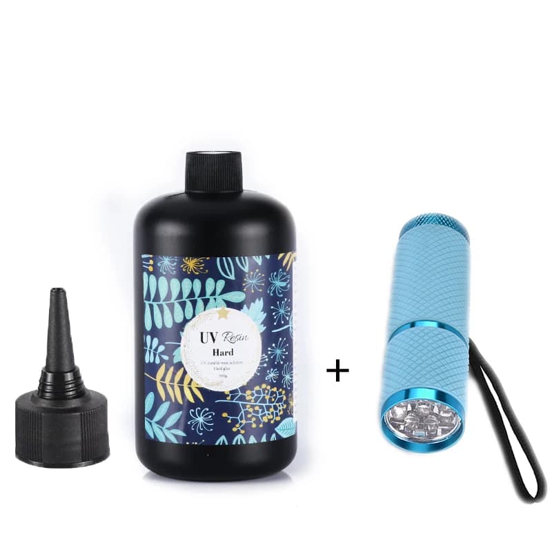 10-500g UV Epoxy Resin Necklace UV Light Set DIY Jewelry Creation High Transparency Fast Drying High Hardness UV Necklace UV Suit UV Resin