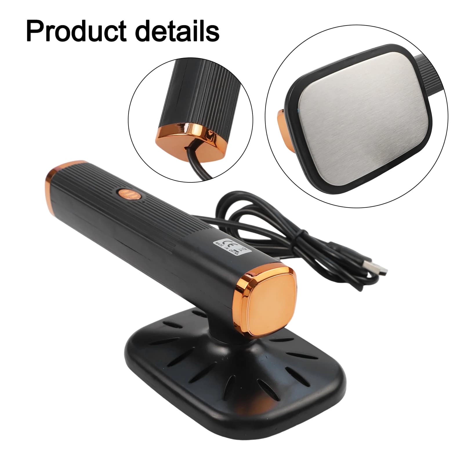 Vaporizzatore per vestiti facile da usare, vaporizzatore rotante a 180°, ferro da stiro a vapore portatile, alimentato tramite USB, utilizzo versatile, dimensioni compatte