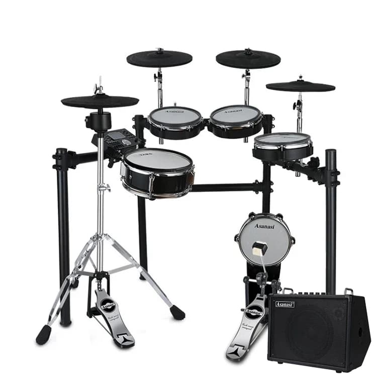 Kit per batteria elettronica per bambini Set per principianti con cuscinetti in gomma silenziosi Include bacchette per giochi e apprendimento a casa divertenti