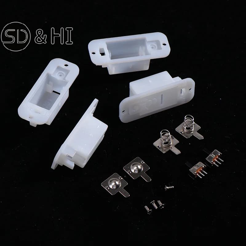 10Set battery case AG13/LR44 with battery case switch button 3V 4.5V Gift Player batteryless compartment