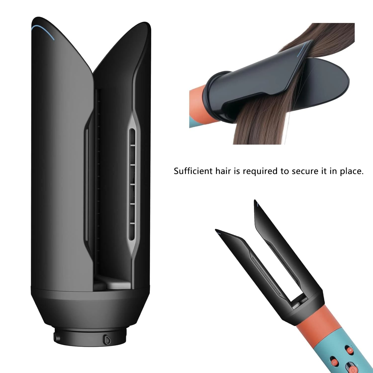 Smooth accessory for hair with delicate air flow compatible with HS01/05/08 Airwrap Hair plate access with glossy and elegant straight finish