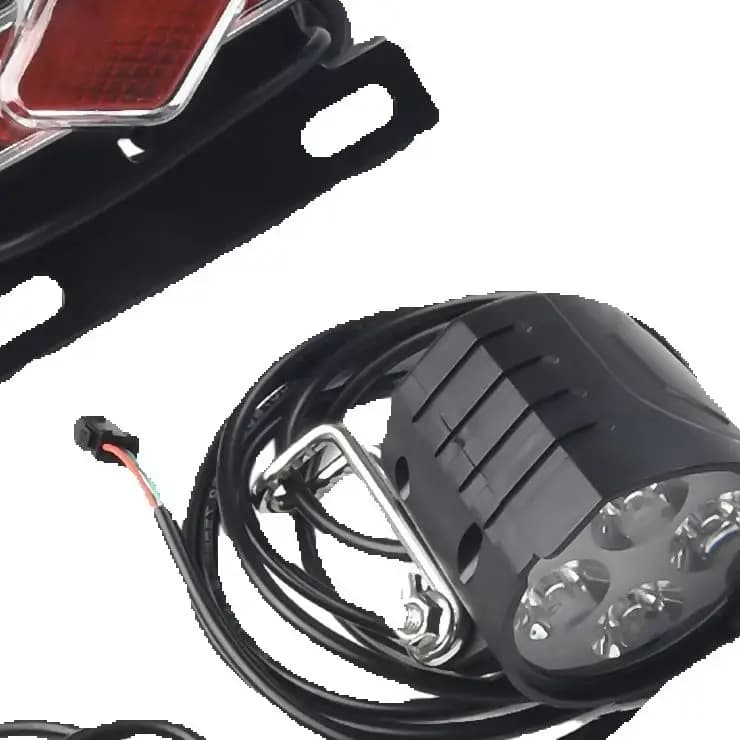 Lampada per Bicicletta Elettrica Impermeabile LED, Indicatori di Direzione E-bike, Luci Posteriori LED DK336, Set Luci LED per Bicicletta con Interruttore