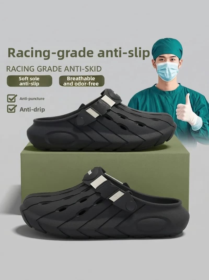 Men's Surgical Room Hole Shoes 2026 New Summer Outdoor Wear Anti-Slip Fishing Comfortable Arch Support Wear-Resistant Slippers