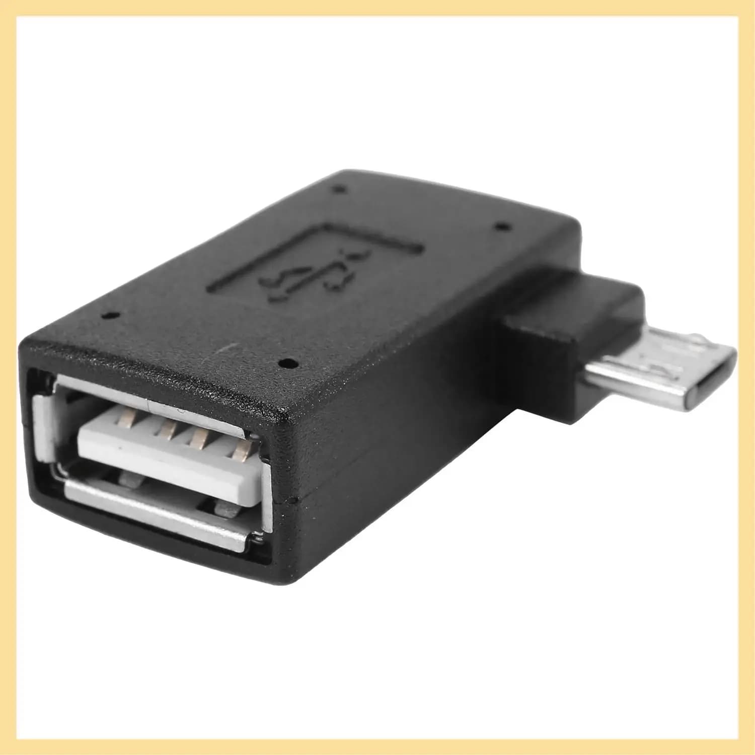 B16C-1 paio (sinistra + destra) adattatore host micro-USB 2.0 a OTG angolato da 90 gradi con connettore di alimentazione USB per tablet telefono cellulare