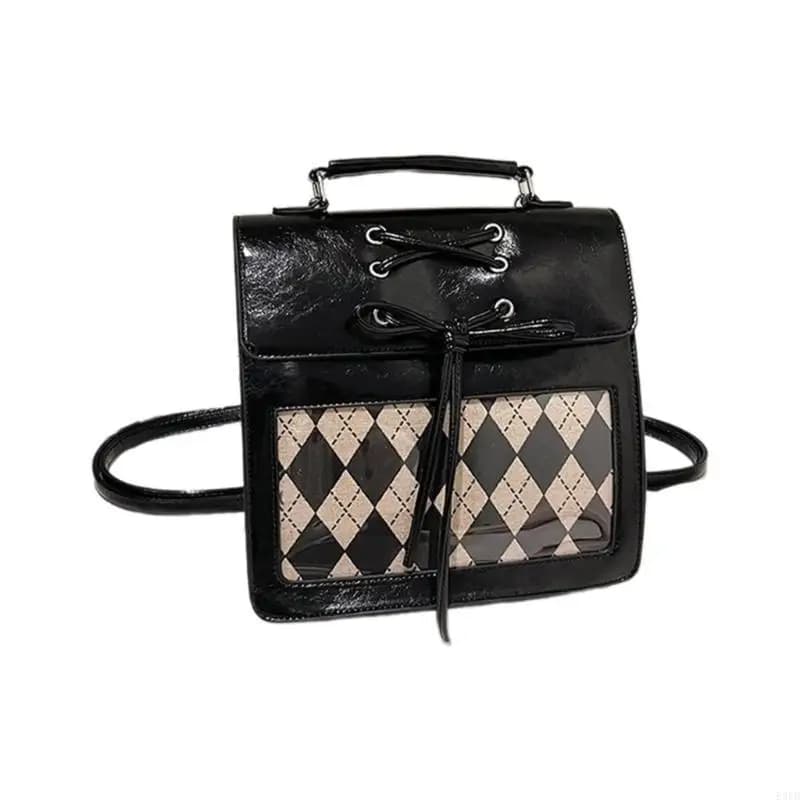 Borsa a tracolla in pelle PU da donna Zaino da scuola per studenti Borsa con manico superiore Zaino vecchio stile Borsa da per