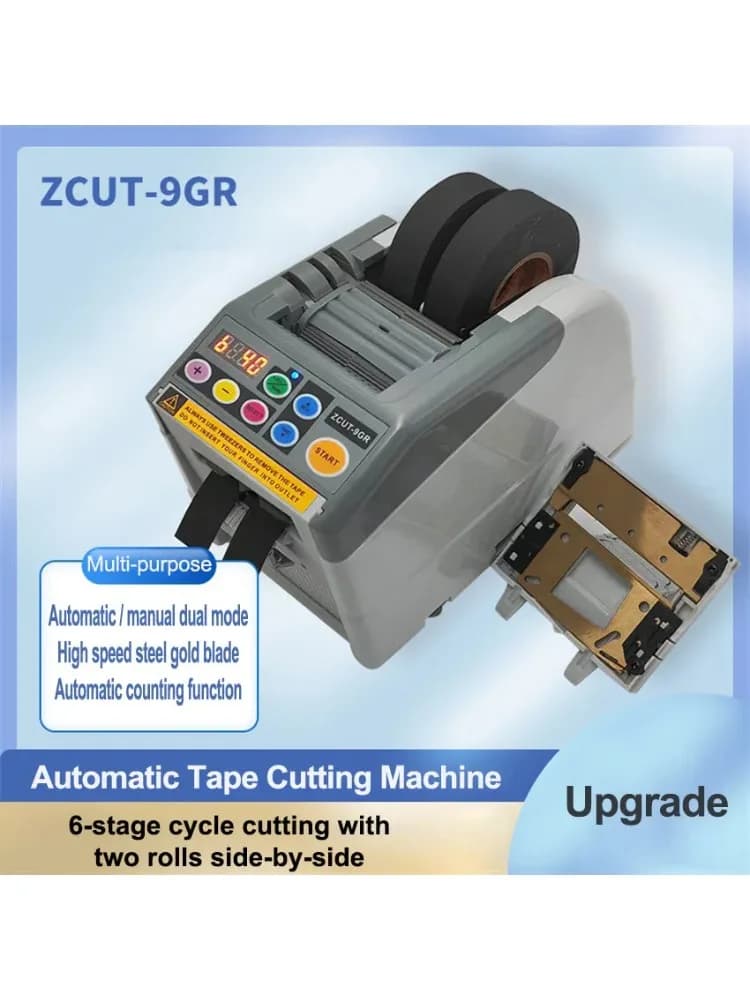 ZCUT-9GR 6-60mm Width Automatic Electric Adhesive Tape Dispenser Cutter Machine Vinyl Fiber Foil Tape Slitting Cutting Machine