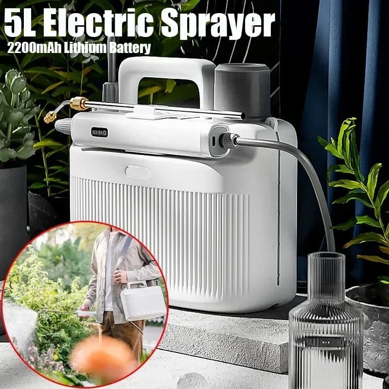 5L Giardino Spruzzatore Elettrico Pesticidi Spray Irrigazione Fiore Strumenti Elettrici Per 2200mAh Batteria Al Litio Mini Atomizzazione Spruzzatore