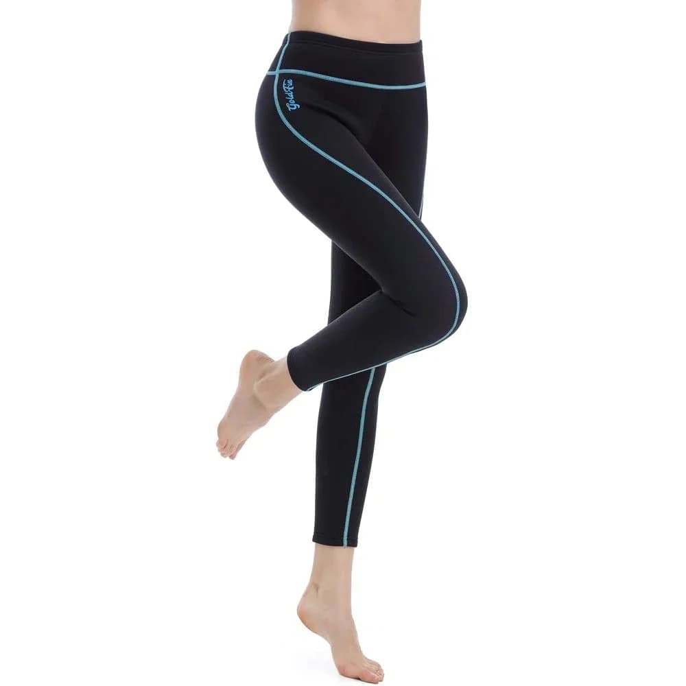 Pantaloni da muta da donna Leggings da sauna in neoprene da 2 mm Tenere al caldo per l'aerobica in acqua Immersioni Surf Nuoto Snorkeling Scuba Kayak