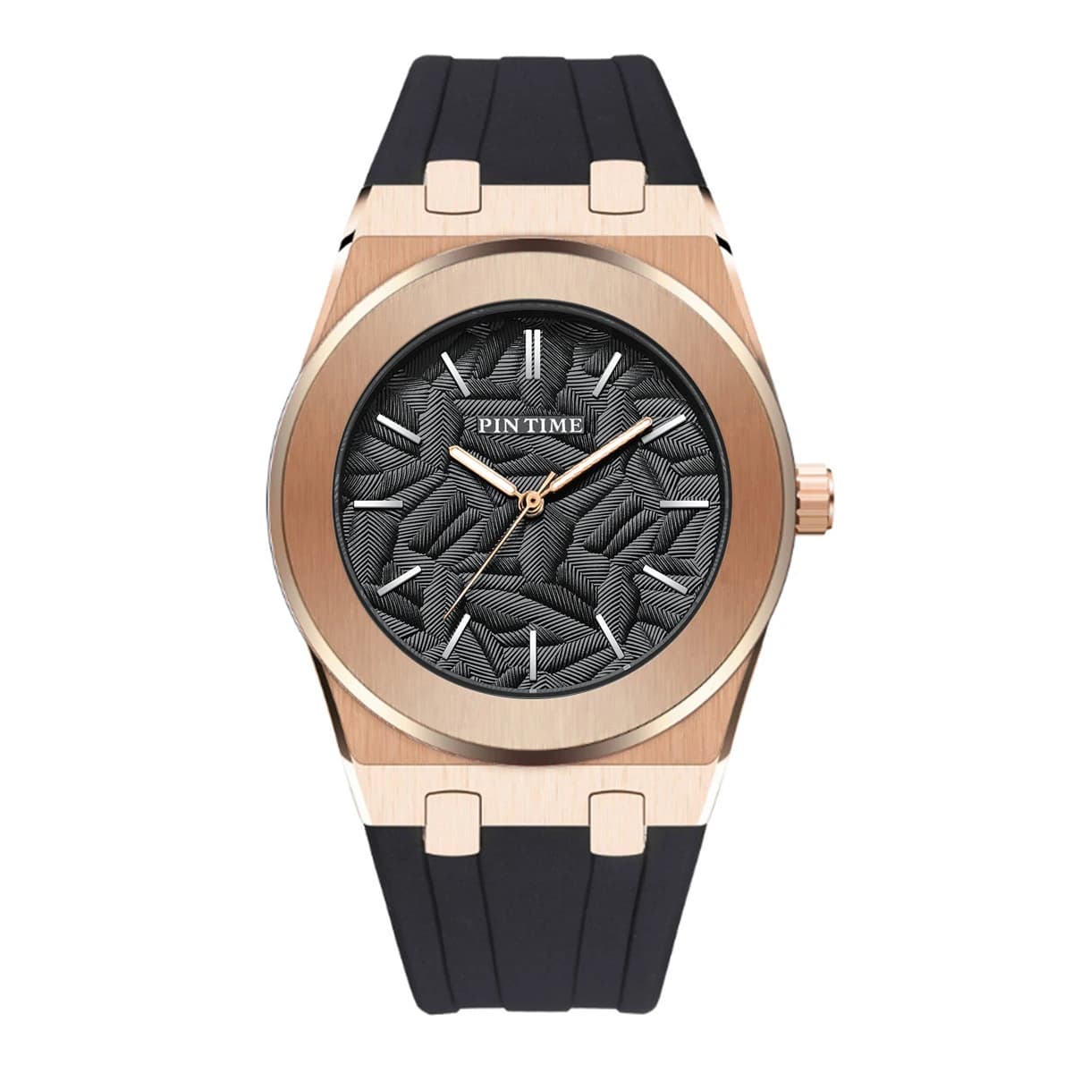Orologio da uomo classico, versatile, casual, impermeabile, con nastro in silicone al quarzo