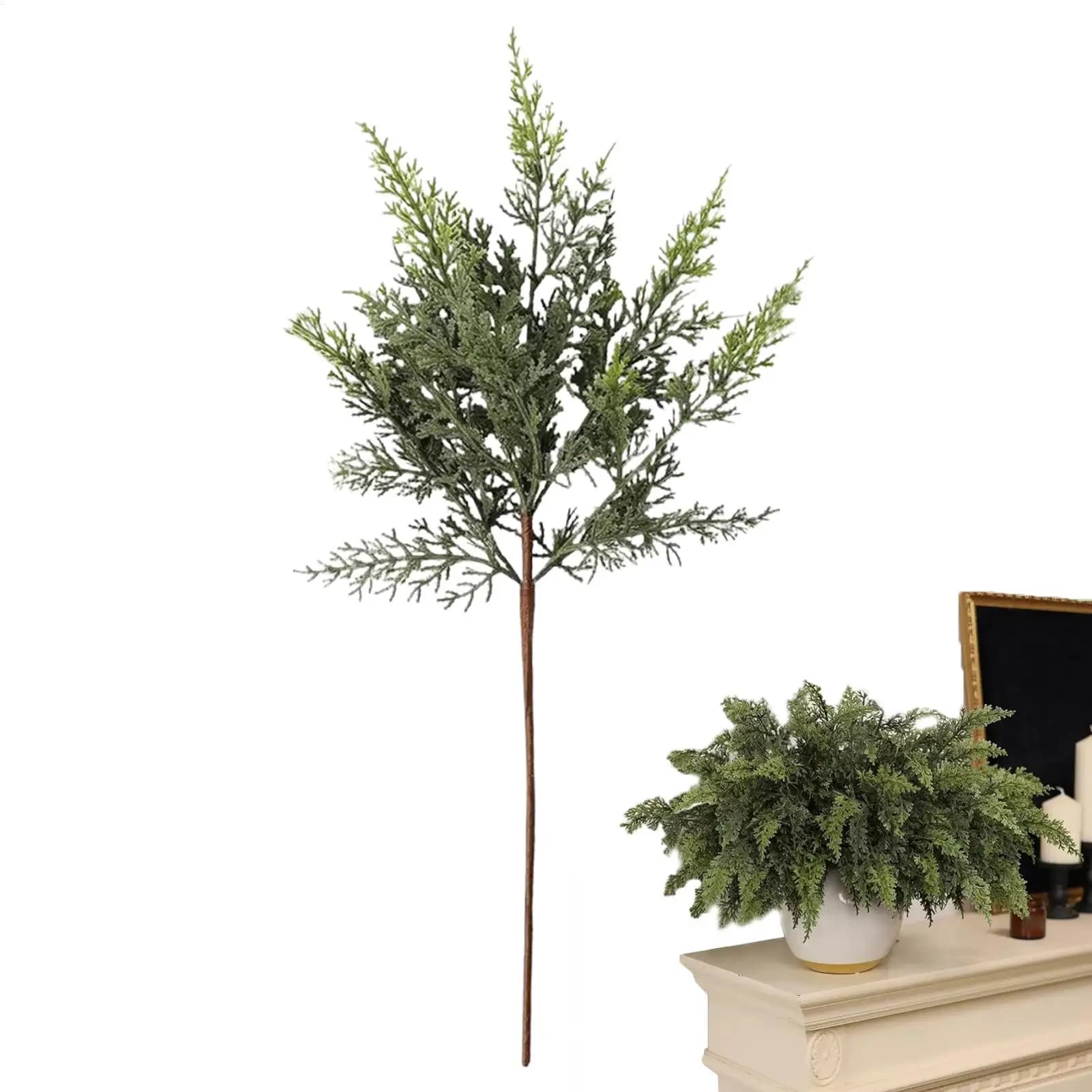 Christmas Green Cedar Rams Artificial pine tree green realistic home decorations Interior decorations for Christmas parties