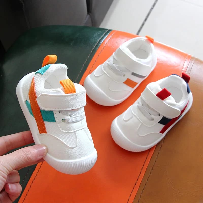 Scarpe da bambino per bambini Scarpe quattro stagioni Scarpe da bambino da 0 a 3 anni Fondo morbido antiscivolo Scarpe singole traspiranti in rete per ragazzi