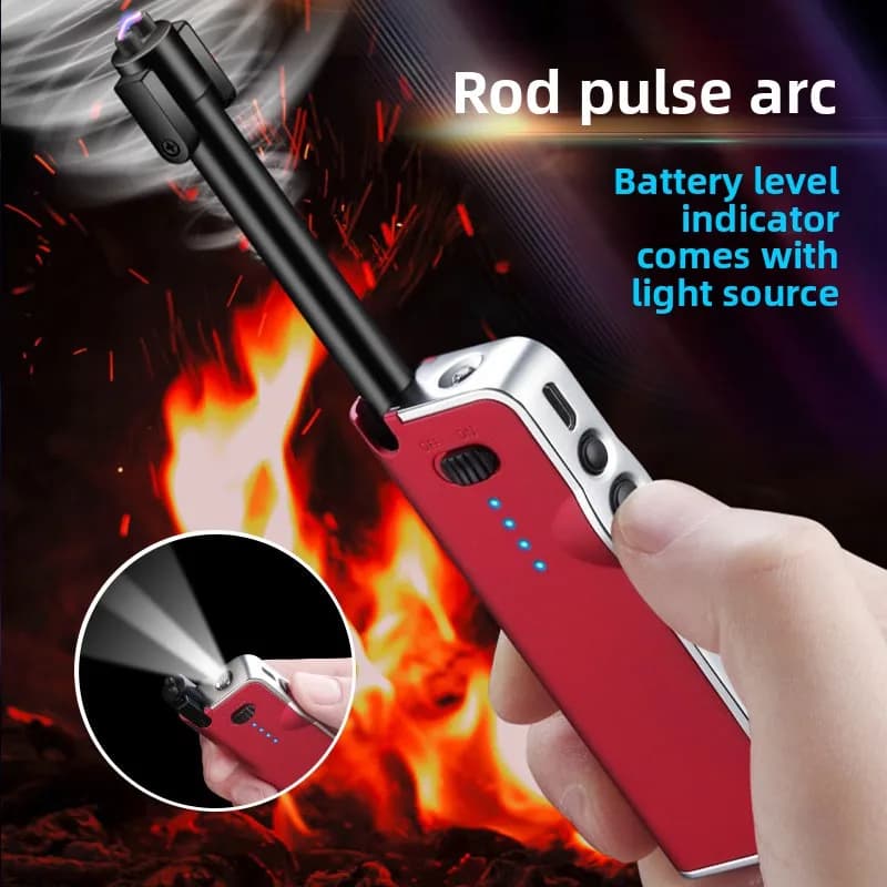 Accendino al Plasma USB Ricaricabile Creativo, Accendino Elettrico Telescopico per Cucina, BBQ, Candele, Fornelli a Gas, Regalo per Uomo
