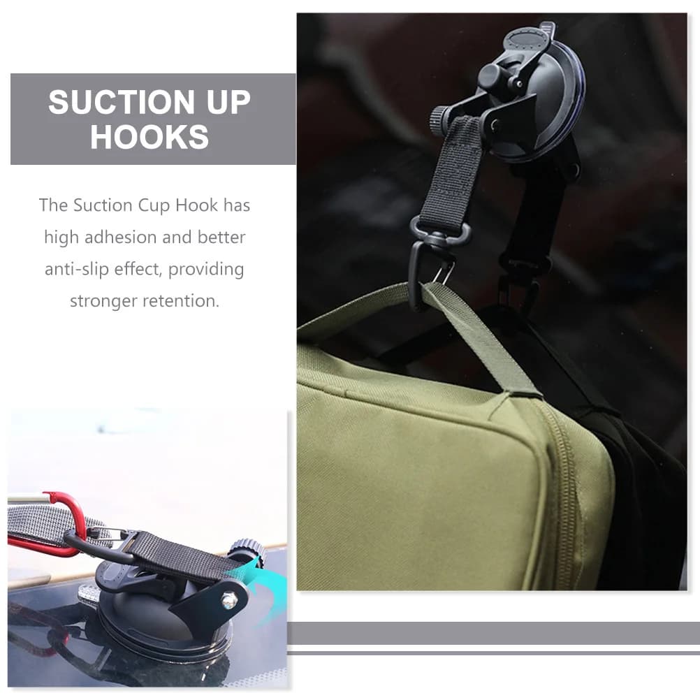 Set di 4 Ganci a Ventosa per Auto, Ganci Resistenti per Finestre, Porte, Casa, Ufficio, Viaggi e Soluzioni di Stoccaggio all'Aperto