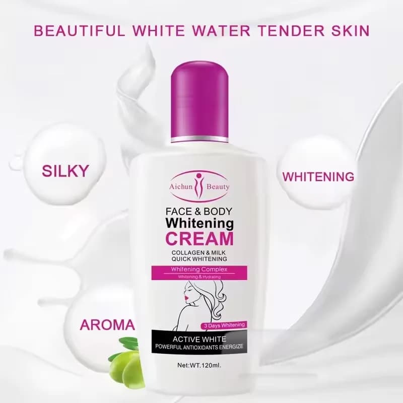 120ml Face Body Bleaching Cream Collagen Face Body Lotion Feminine Improve Dark Skin Gentle Nourishing Dark Skin Care for Women