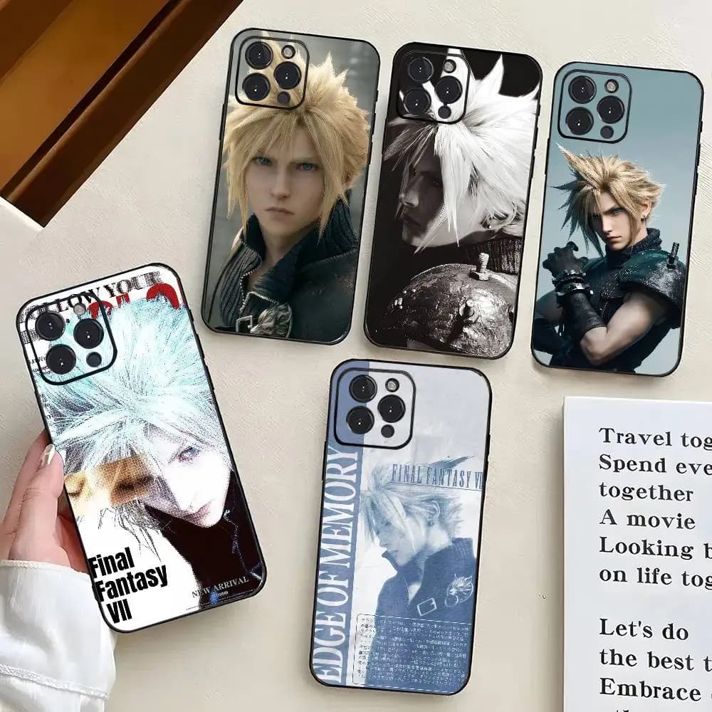 AAA Cloud Strife Phone Case Black Silicone Soft Shell For IPhone 17 16 15 14 13 12 11 Air Pro Max Plus Hot Sale