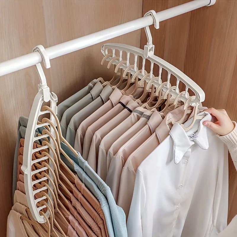 Appendiabiti multi-foro salvaspazio da 1 pezzo per casa, dormitorio e viaggi - Stendibiancheria pieghevole per pantaloni, camicie e gonne