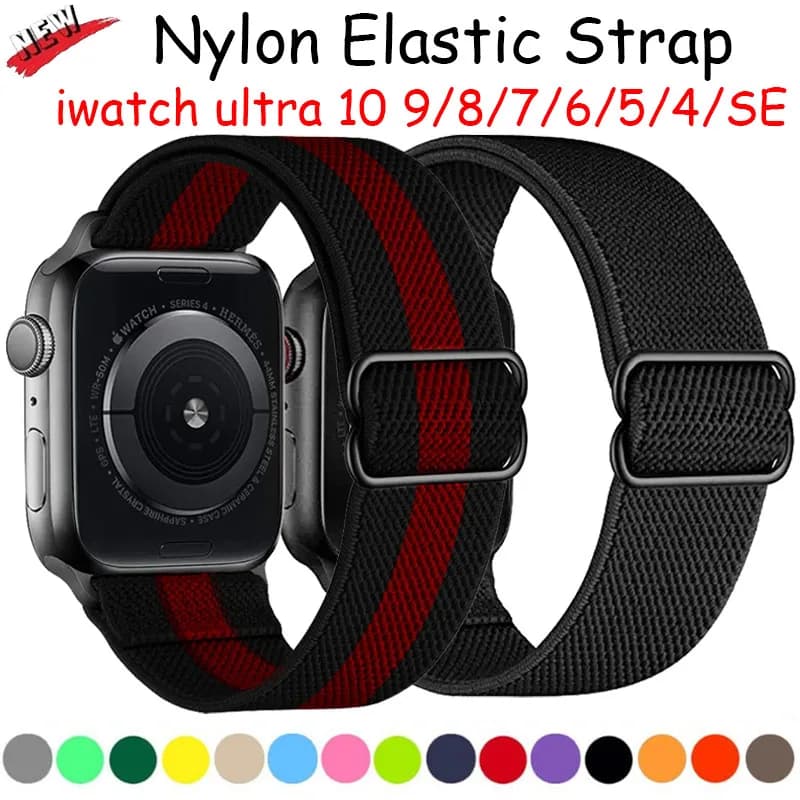 Cinturino in nylon per Apple Watch 49mm 45mm 44mm 41mm 46mm 42mm 40mm, braccialetto per iWatch Ultra 3 2 1 11 10 9 8 7 6 5 4 SE3