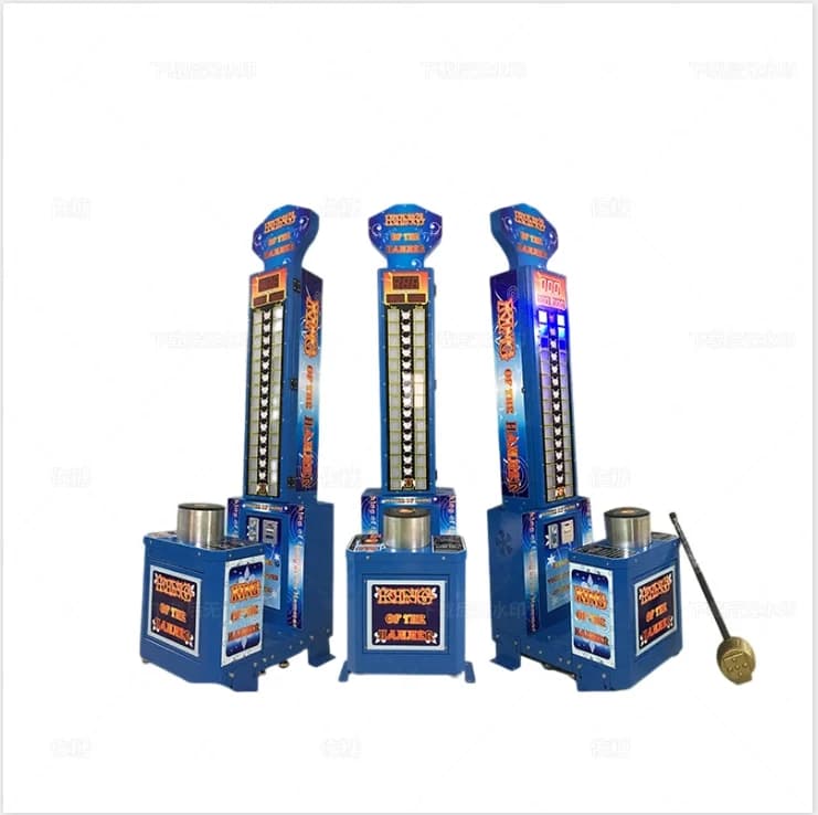 Macchina da gioco arcade blu per interni, Power Boxing King Sports Punch Machine