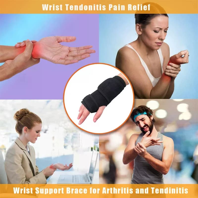 Supporto per Polso COD, Sollievo dal Dolore, Tutore in Metallo per Polso, Stabilizzatore Regolabile per Polso e Pollice, Fascia Immobilizzante