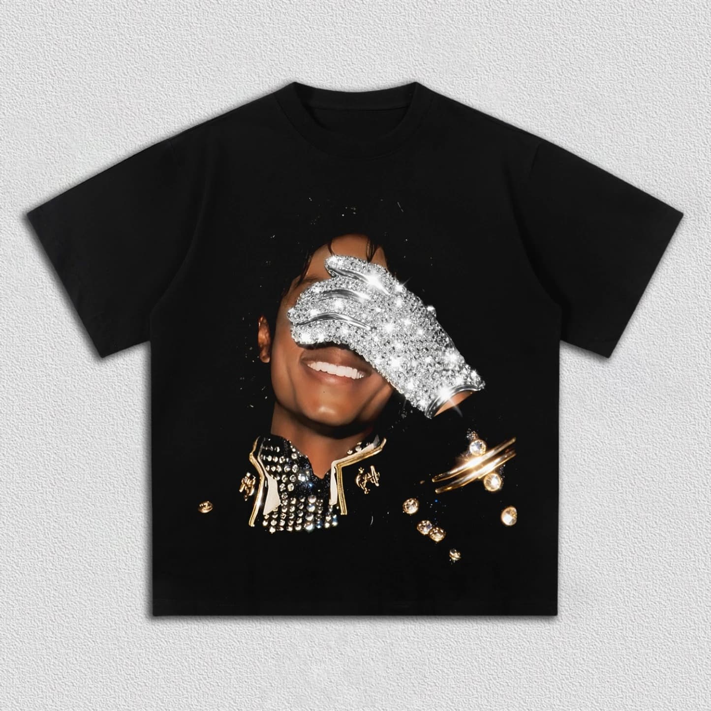 Summer Men's MJ Michael Jackson Printed Neutral O-Neck Short Sleeve Men's and Women's Fashion Hip Hop T-shirt Fan Gift