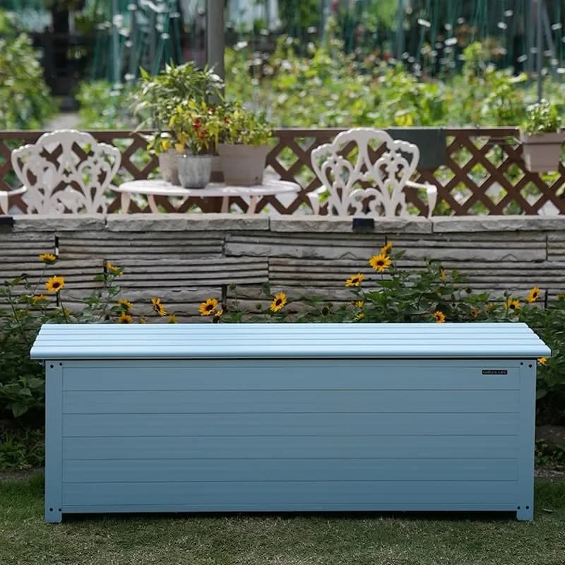 Japanese Style Aluminum Storage Cabinet Waterproof Outdoor Shoe Box for Balcony Garden Courtyard Rainproof Multi-purpose