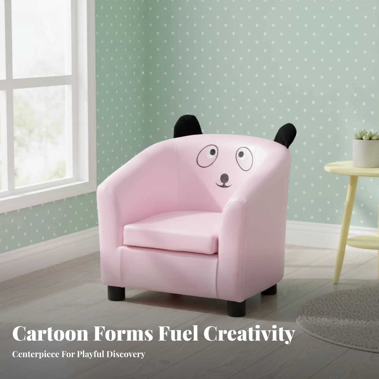 2 poltrone a forma di corona con poggiapiedi, design da principessa, per bambini, morbide e confortevoli, con struttura robusta, per sala giochi, camera da letto