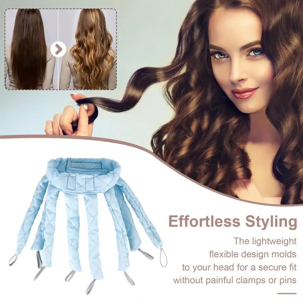 No hot curler for hair with adjustable strap for hair rod curling roll for soft hair women during the night sleeping curls with eight claws